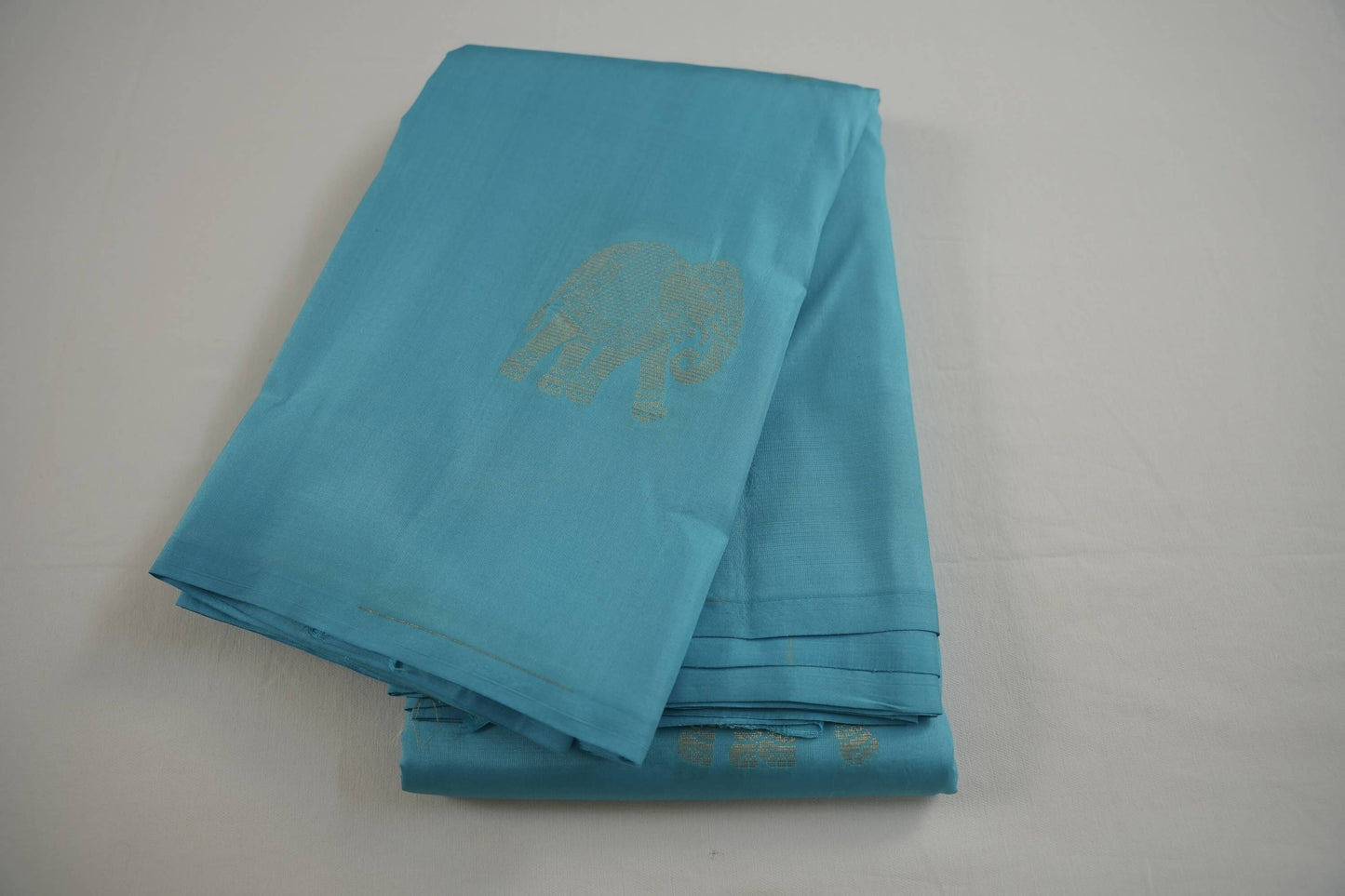 Sky blue light weight kanchipuram silk saree