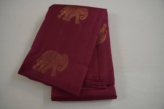 Rani pink light weight kanchipuram silk saree