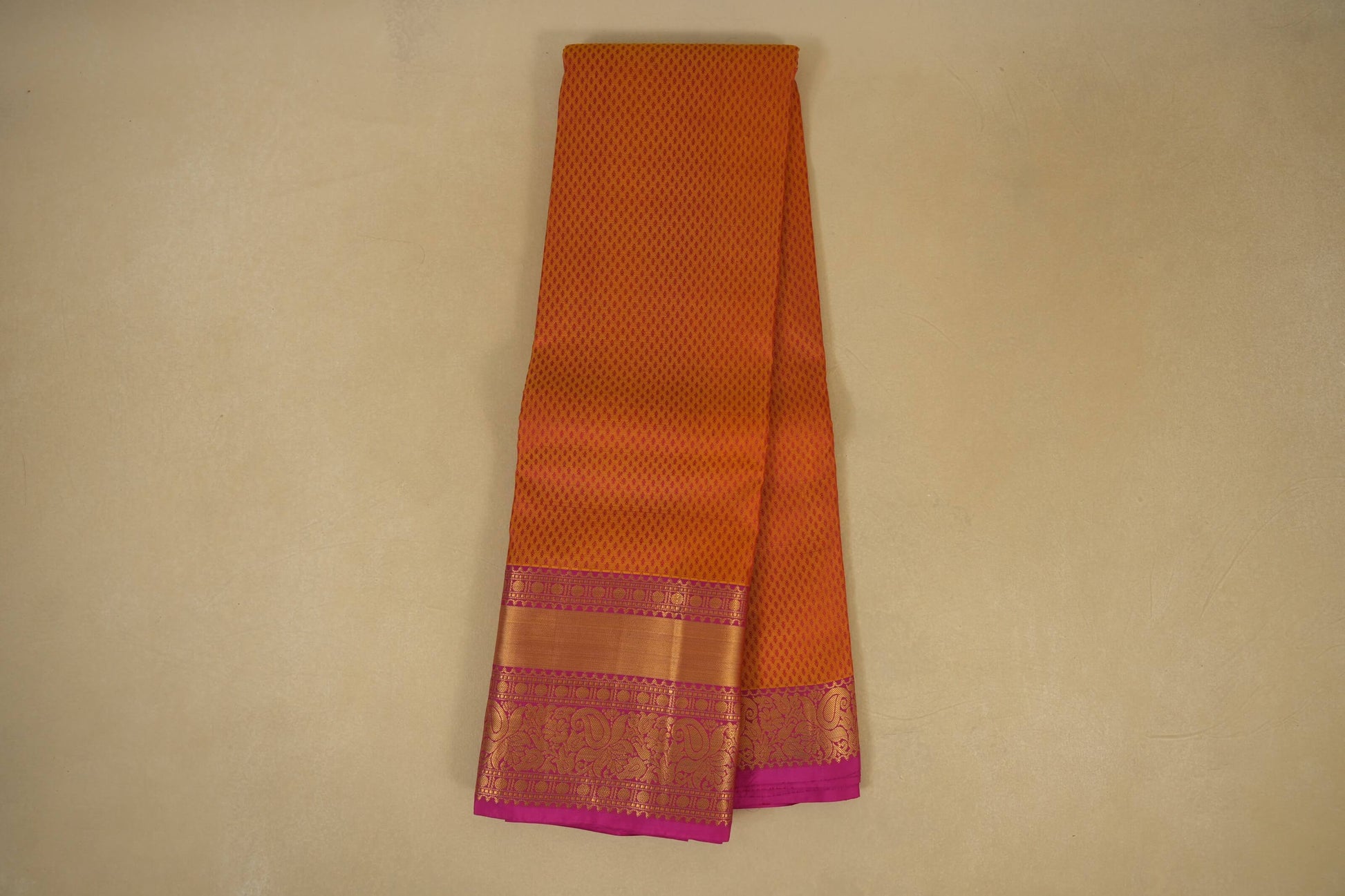 Mustard Light Weight Kanchipuram Silk Saree online