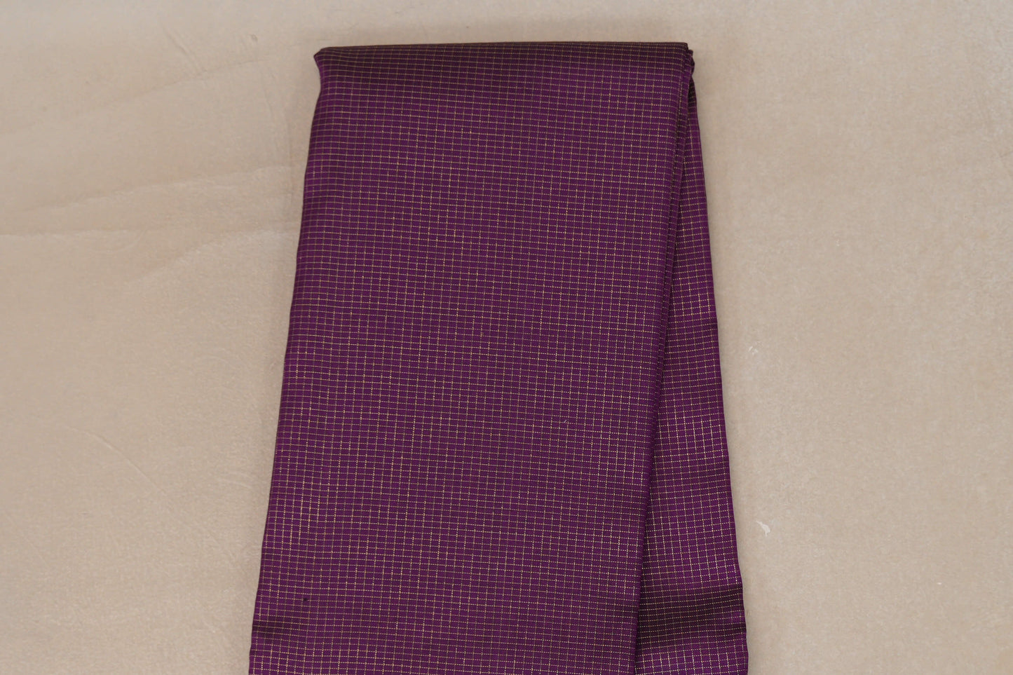 Deep Purple with Temple Borders Vintage Kanjivaram Silk Saree body