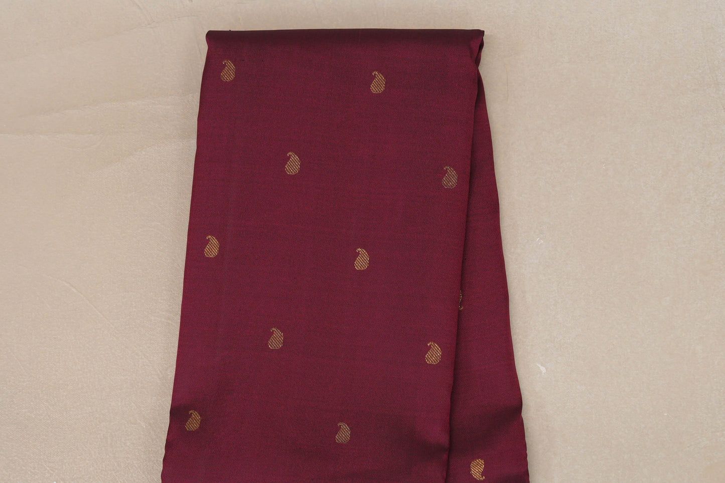 Deep Magenta with Deep Bottle Green Temple Borders Vintage Kanjivaram Silk Saree body