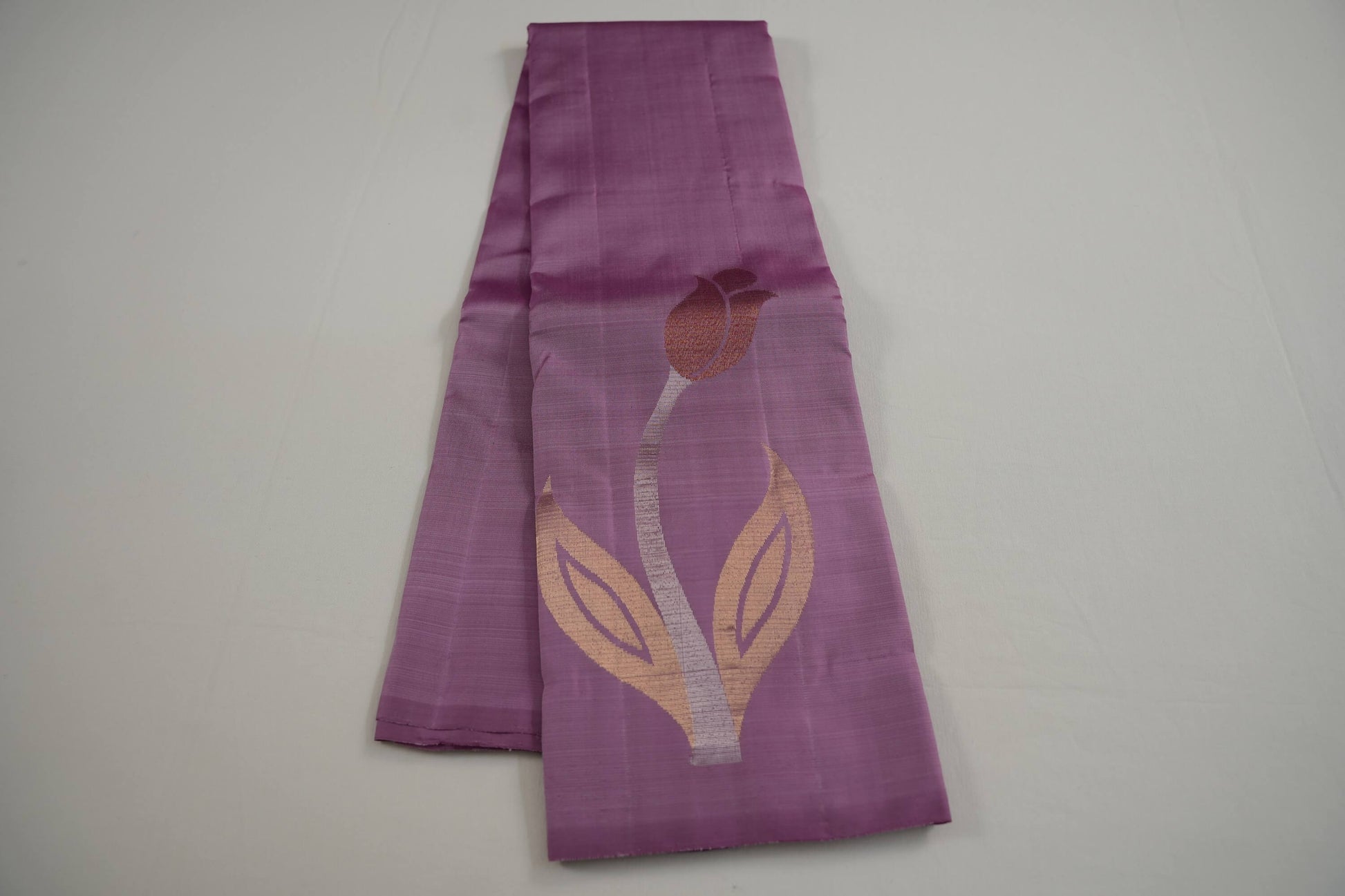 Borderless light weight kanchipuram silk saree