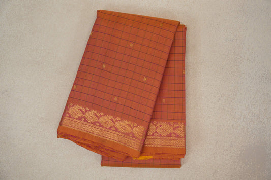 Dual Tone of Yellow and Pink Vintage Kanjivaram Silk Saree