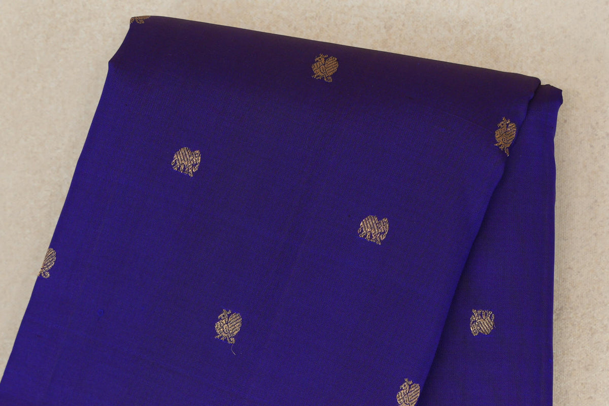 Deep Violet Purple Vintage Kanjivaram Silk Saree body