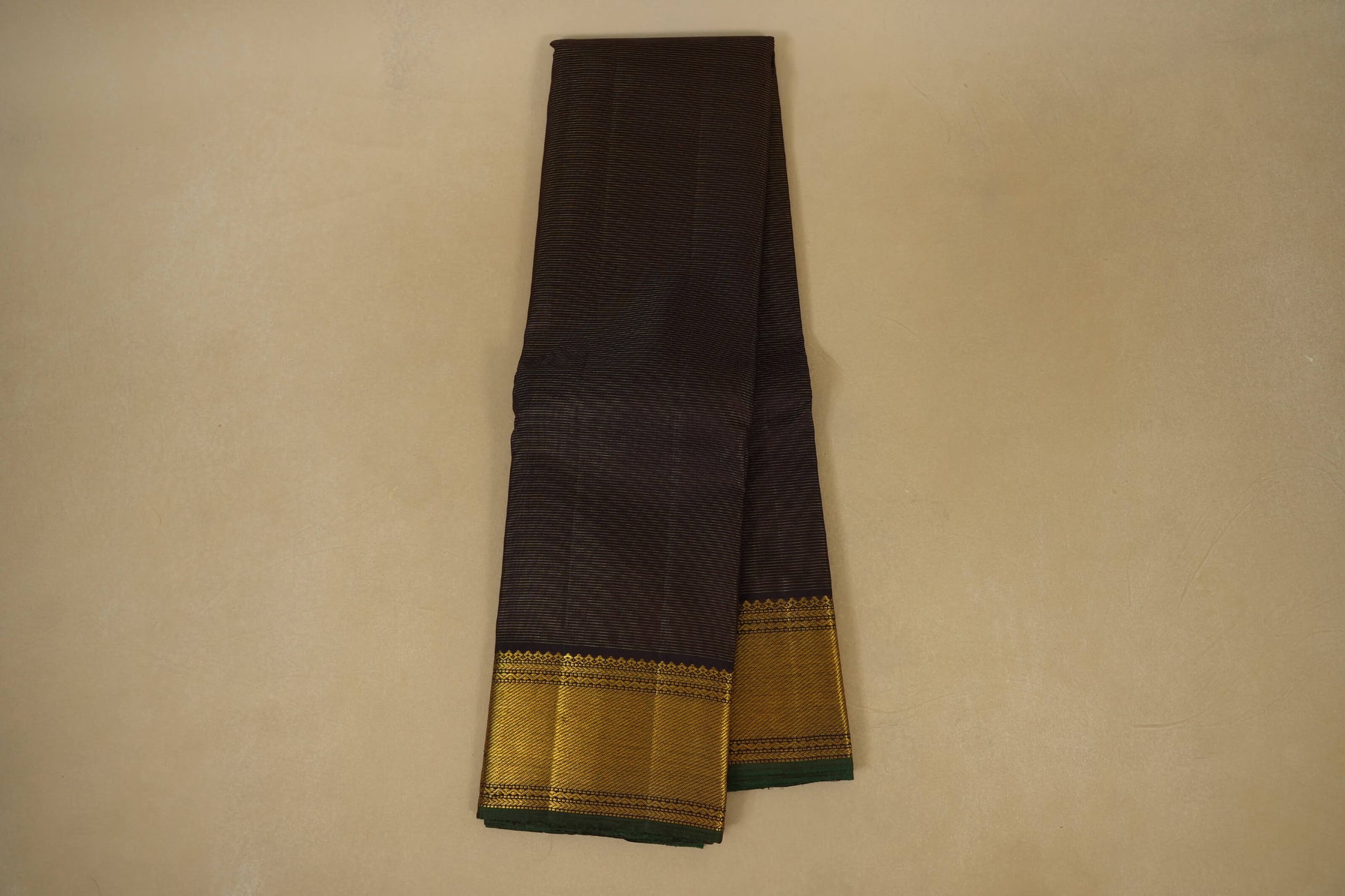Online Deep Brown Vaira Oosi Kanjivaram Silk Saree