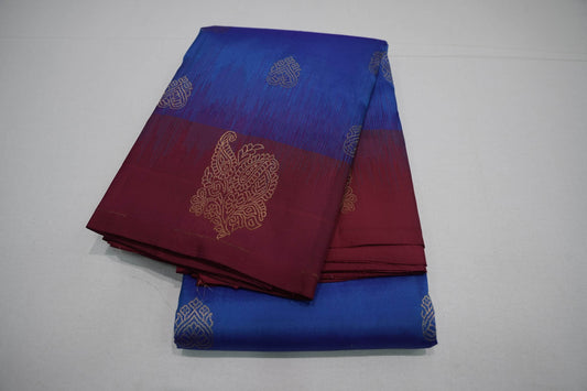 Blue kanchipuram silk saree