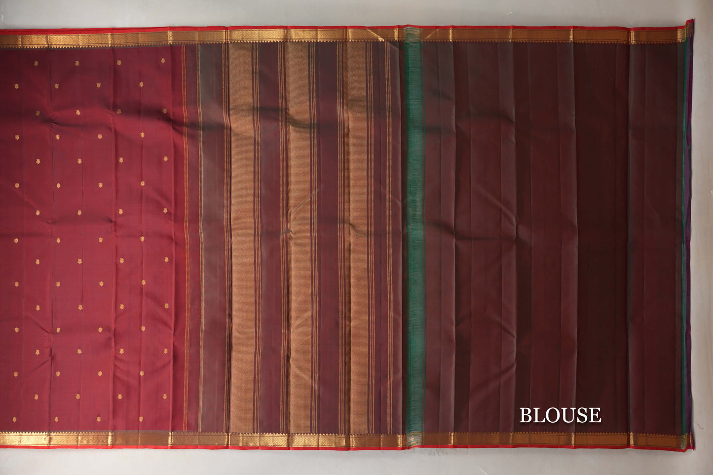 Reddish Maroon Vintage Kanjivaram Silk Saree SS9193