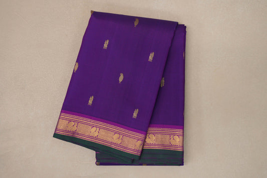 Deep Violet Vintage Kanjivaram Silk Saree