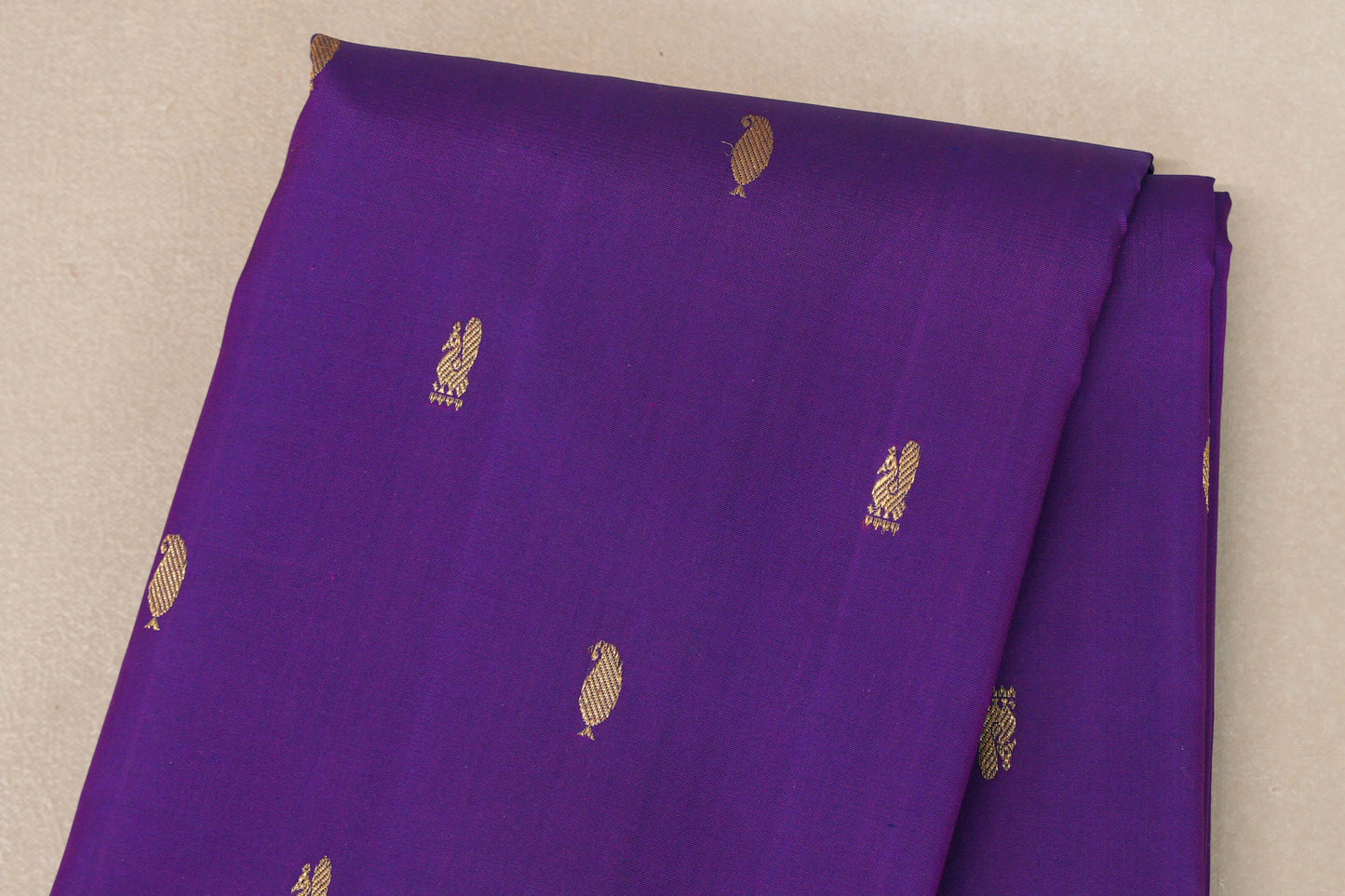 Deep Violet Vintage Kanjivaram Silk Saree SS9194