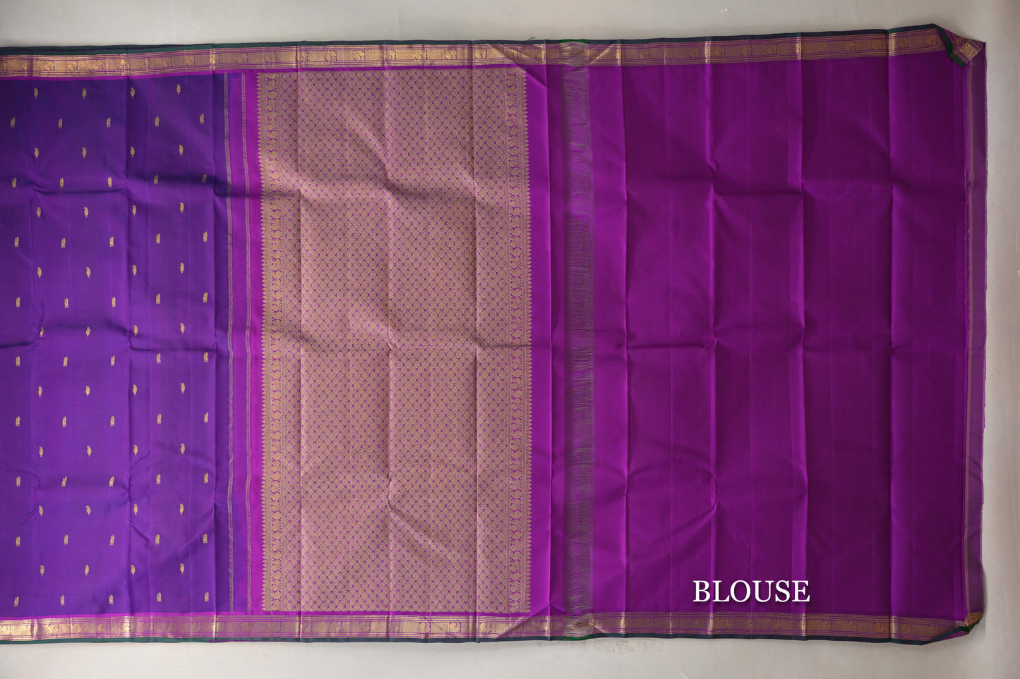 Deep Violet Vintage Kanjivaram Silk Saree SS9194