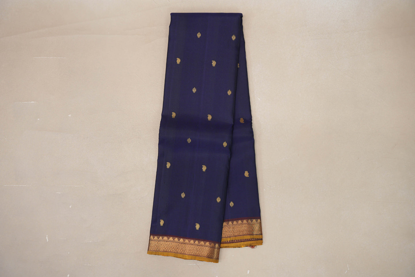 Deep Blue Vintage Kanjivaram Silk Saree SS9195
