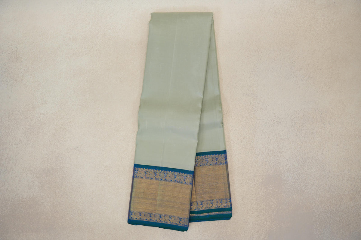 Pastel Sage Green Vintage Kanjivaram Silk Saree online