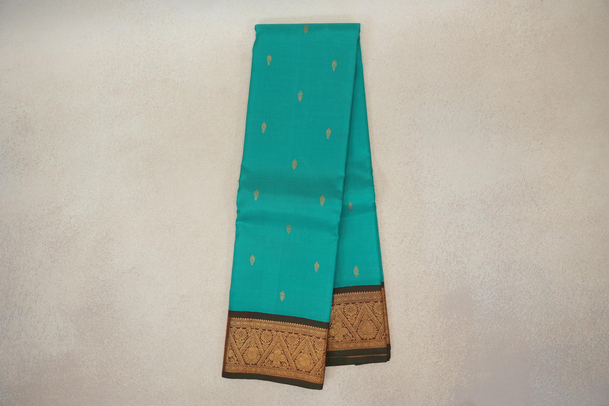 Aqua Green Vintage Kanjivaram Silk Saree online