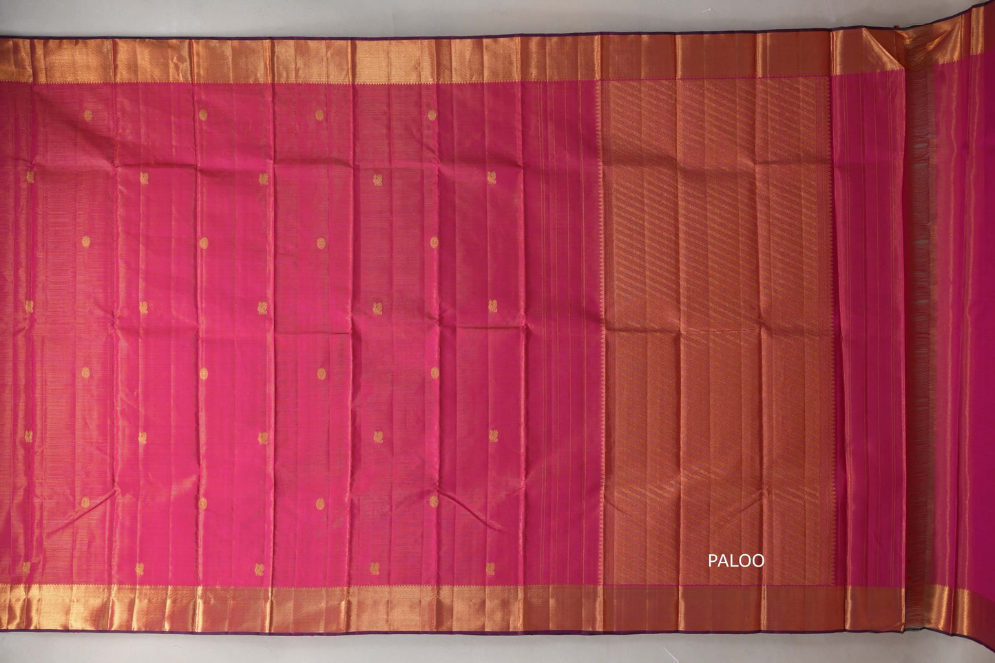 Orangish Pink Vintage Kanjivaram Silk Saree SS9199