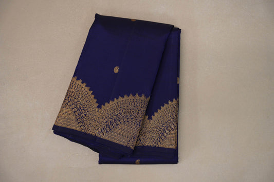 Deep blue Vintage Kanjivaram Silk Saree SS9201