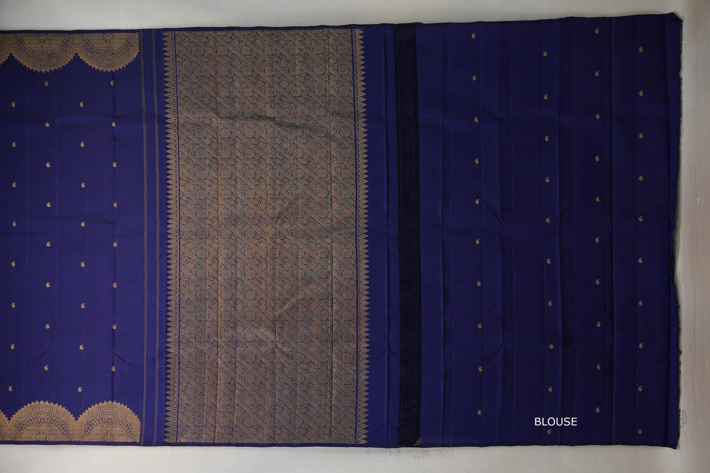 Deep blue Vintage Kanjivaram Silk Saree SS9201