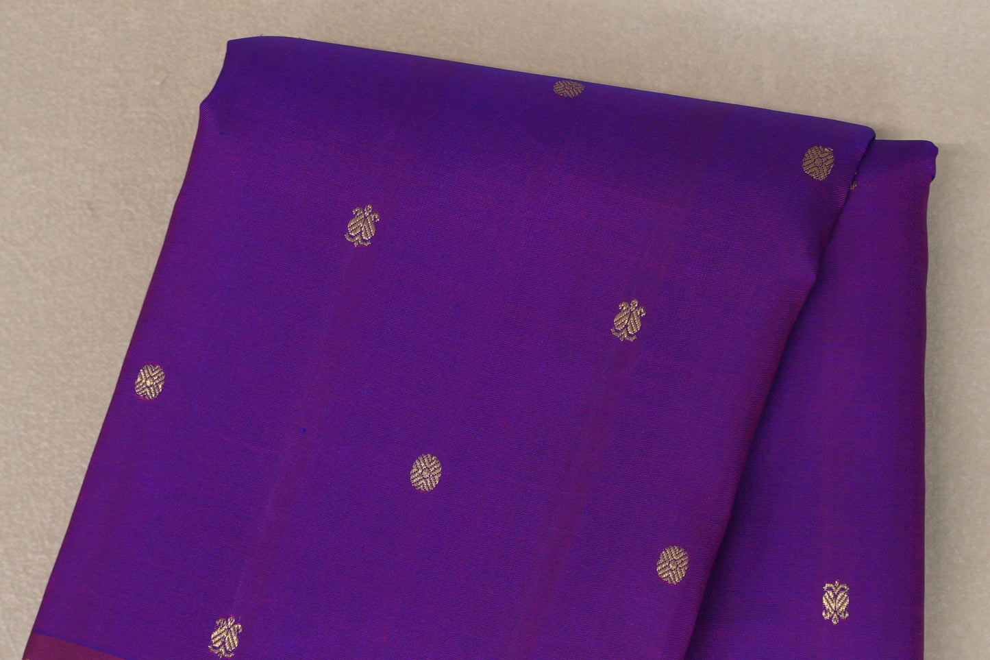 Dual Tone of Royal Blue and Purple Vintage Kanjivaram Silk Saree SS9205