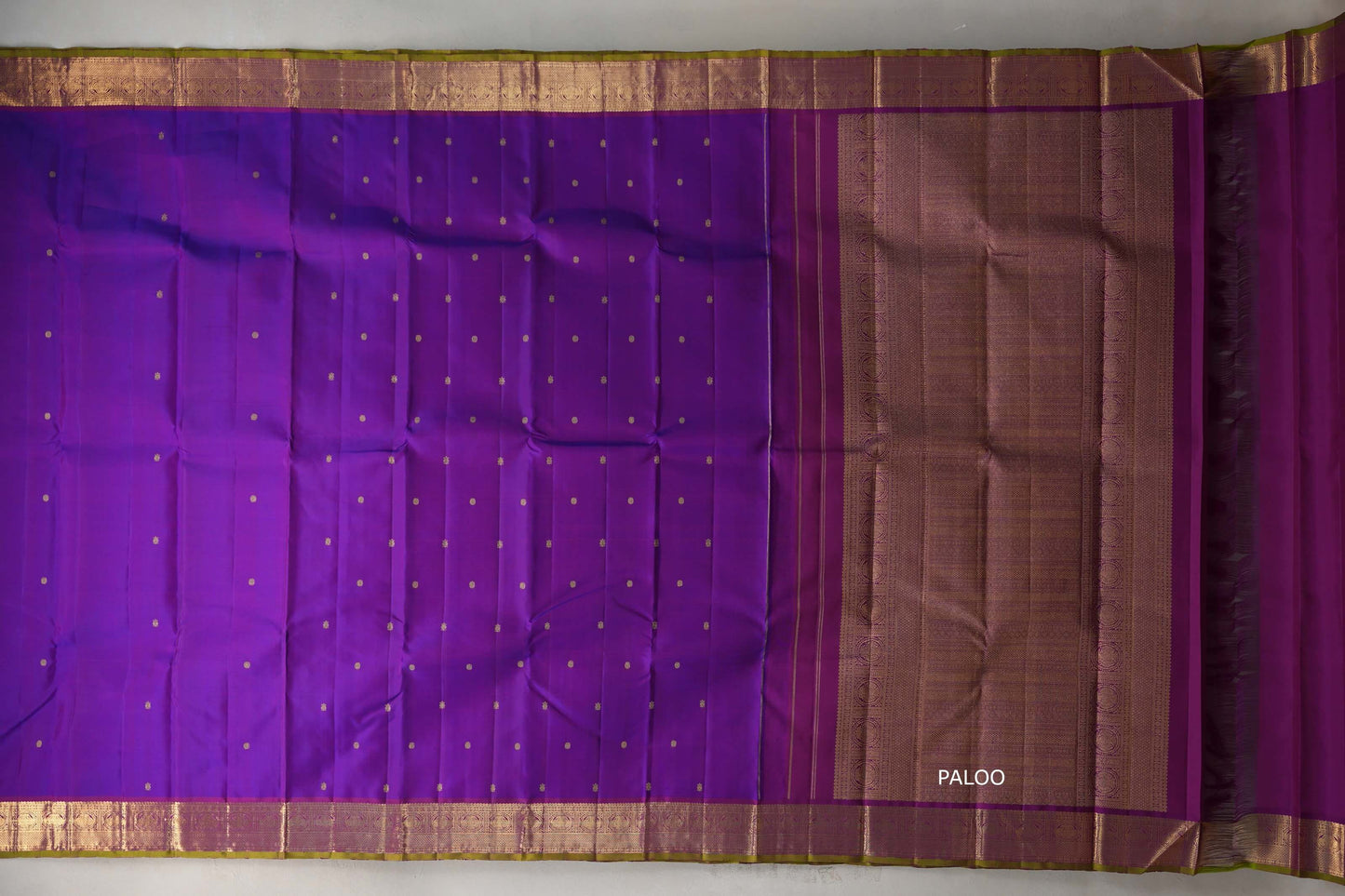 Dual Tone of Royal Blue and Purple Vintage Kanjivaram Silk Saree SS9205