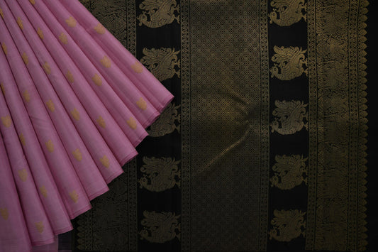 Baby pink kanchipuram silk saree
