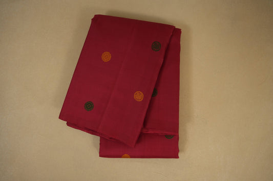 Maroon Borderless Kanjivaram Silk Saree