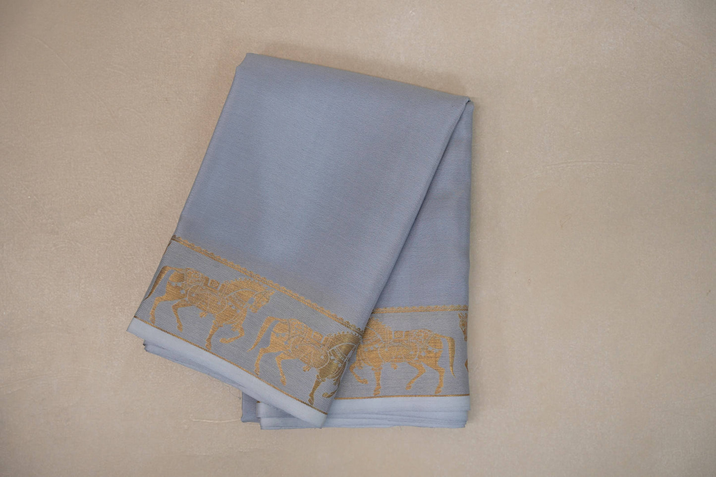 Blue Grey Mysore Silk Saree SS9211