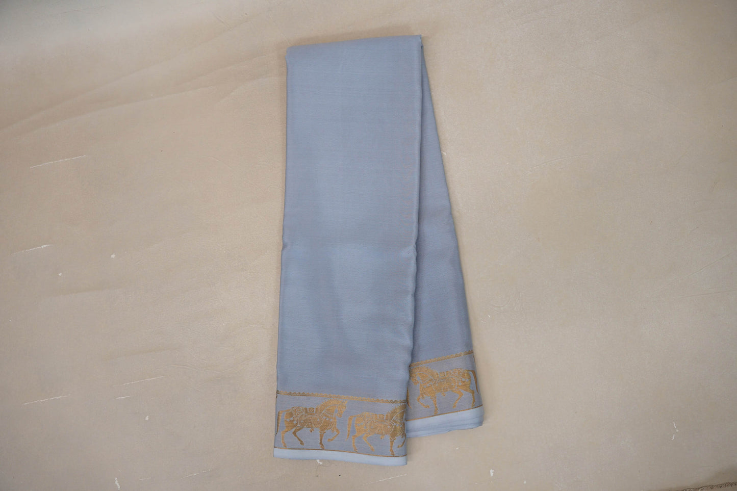 Blue Grey Mysore Silk Saree SS9211