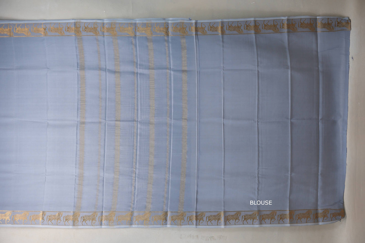 Blue Grey Mysore Silk Saree SS9211