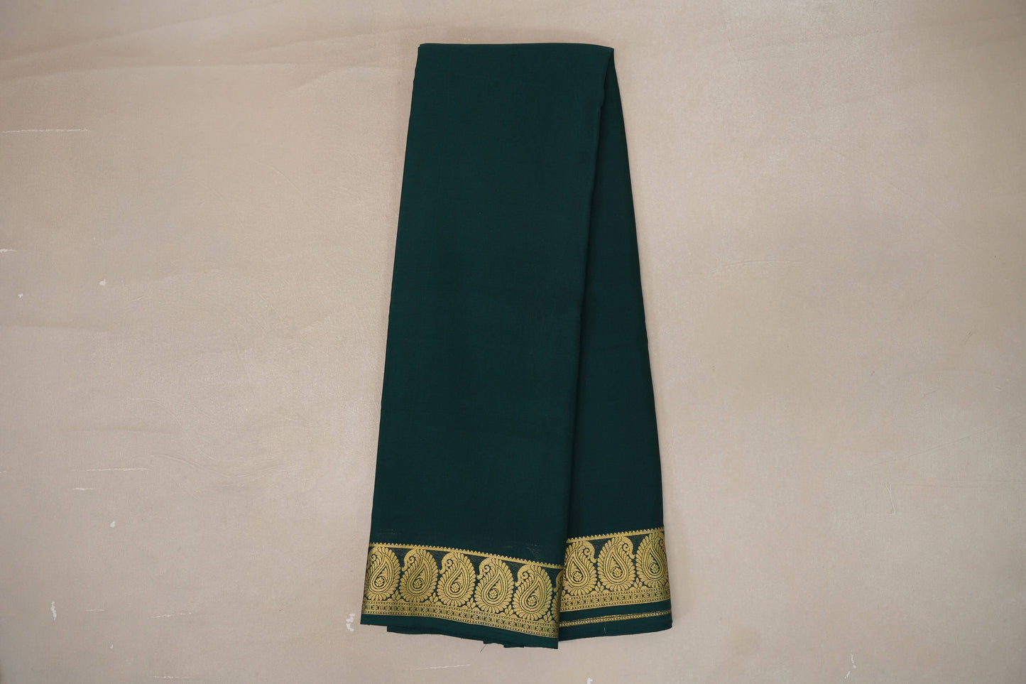 Deep Bottle Green Mysore Silk Saree SS9212