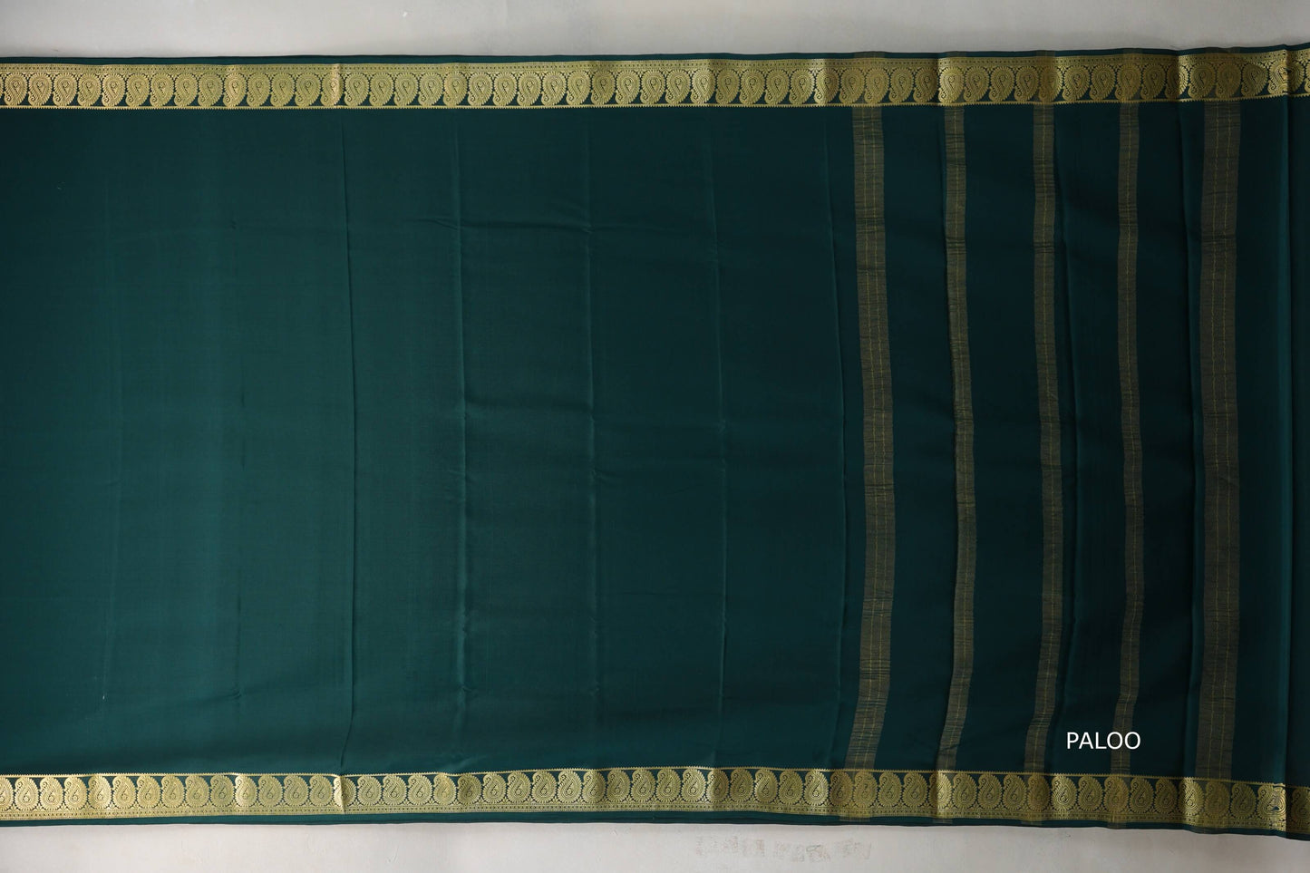 Deep Bottle Green Mysore Silk Saree SS9212