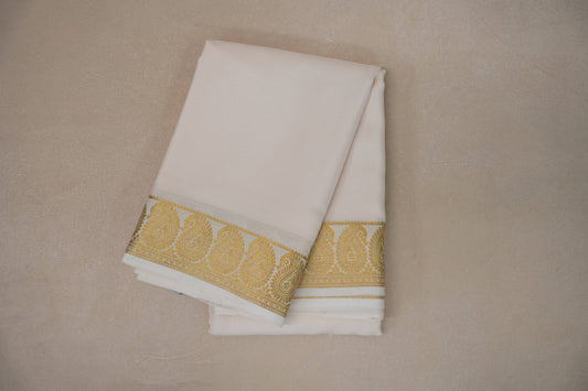 Cream Mysore Silk Saree SS9213