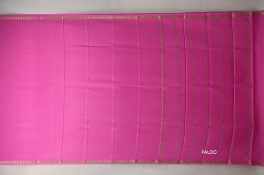 Rose Pink Mysore Silk Saree SS9214