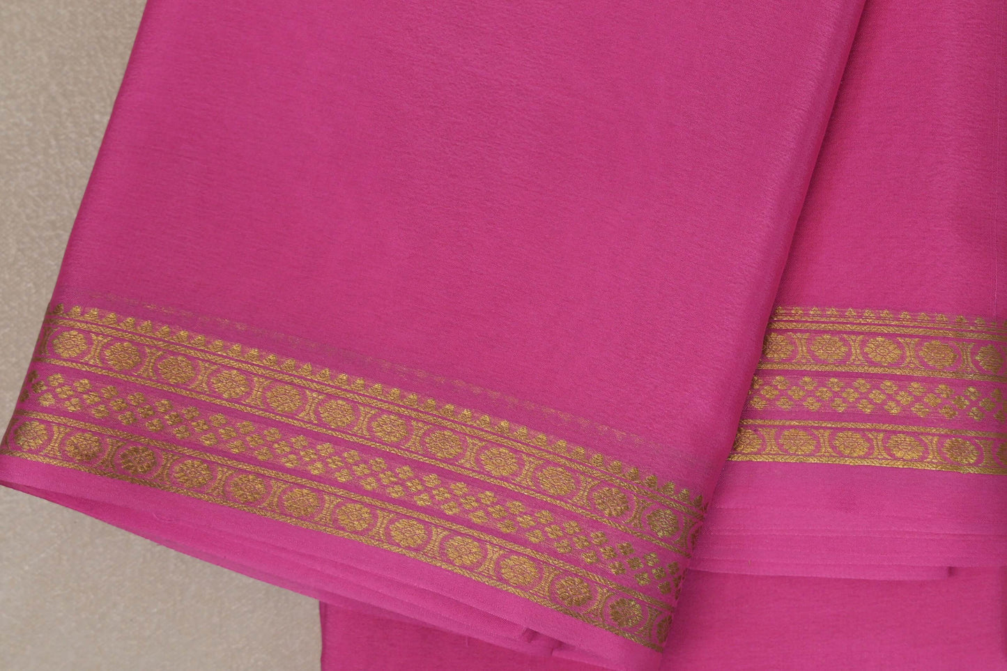 Hot Pink Mysore Silk Saree SS9218
