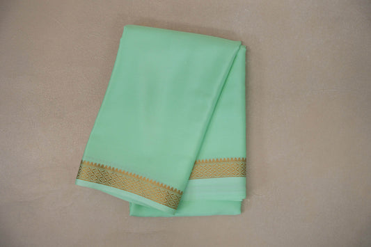 Pastel Mint Green Mysore Silk Saree SS9219