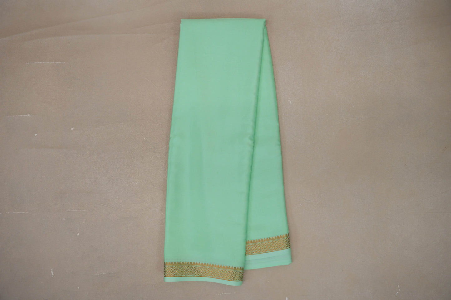 Pastel Mint Green Mysore Silk Saree SS9219