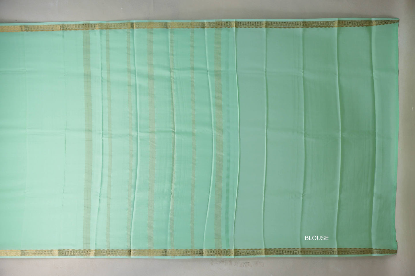 Pastel Mint Green Mysore Silk Saree SS9219