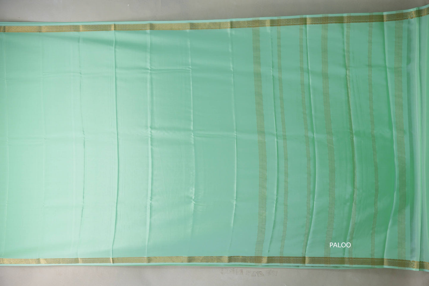 Pastel Mint Green Mysore Silk Saree SS9219