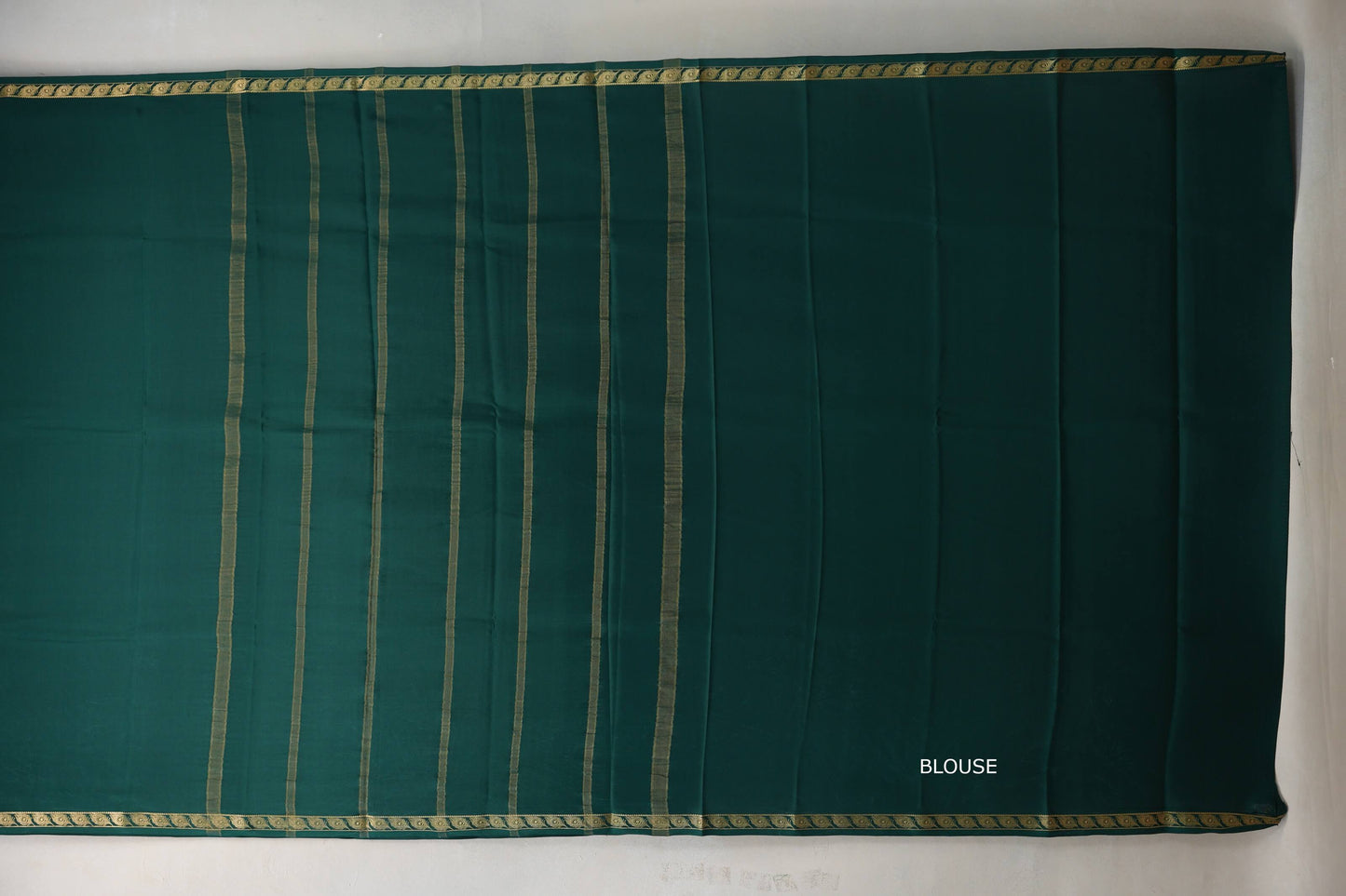 Deep Bottle Green Mysore Silk Saree SS9220