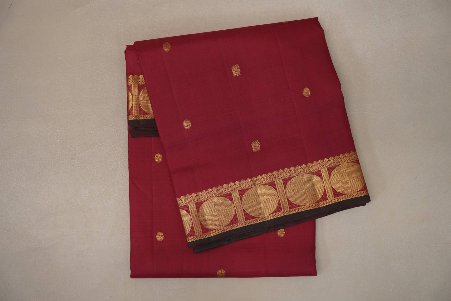 Reddish Maroon Ten Yards Silk Saree SS9226