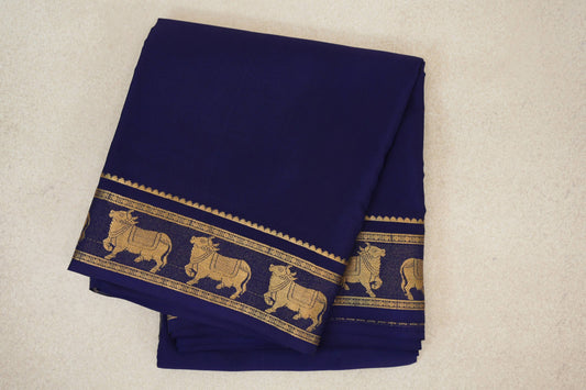 Deep Blue Mysore Silk Saree