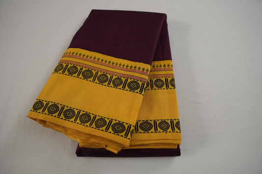 Burgundy maroon kanchipuram silk saree