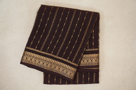 Coffee Bean Brown Mysore Silk Saree