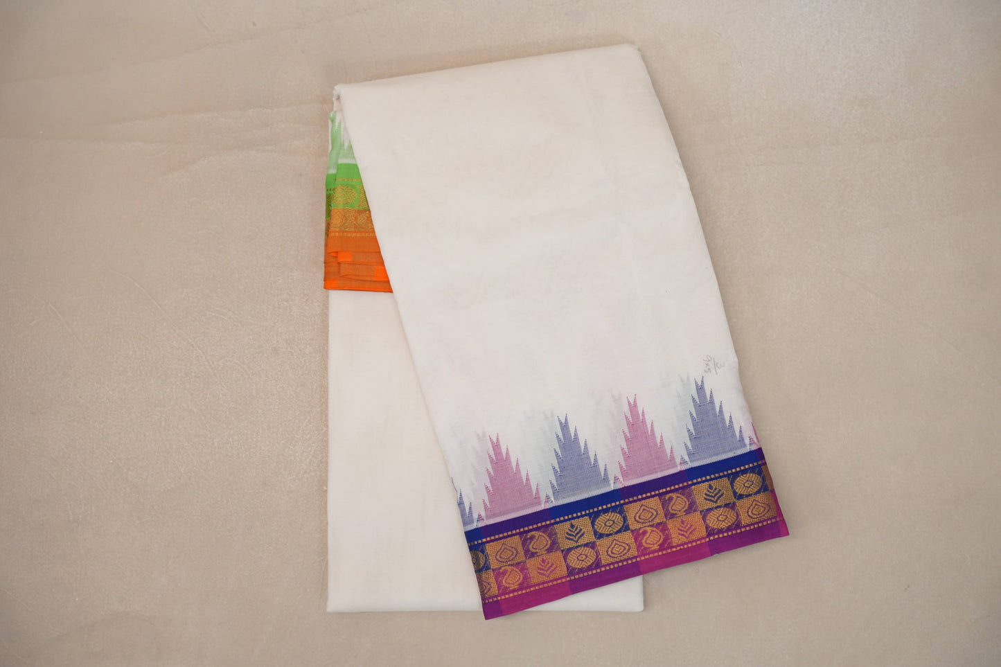 9 Mulam Cotton Muhurtham Dhoti with 5 Mulam Angavastram DH100
