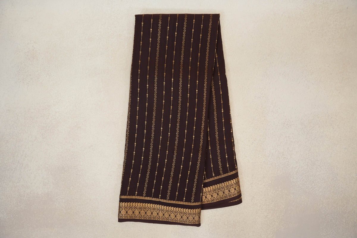 Online Coffee Bean Brown Mysore Silk Saree