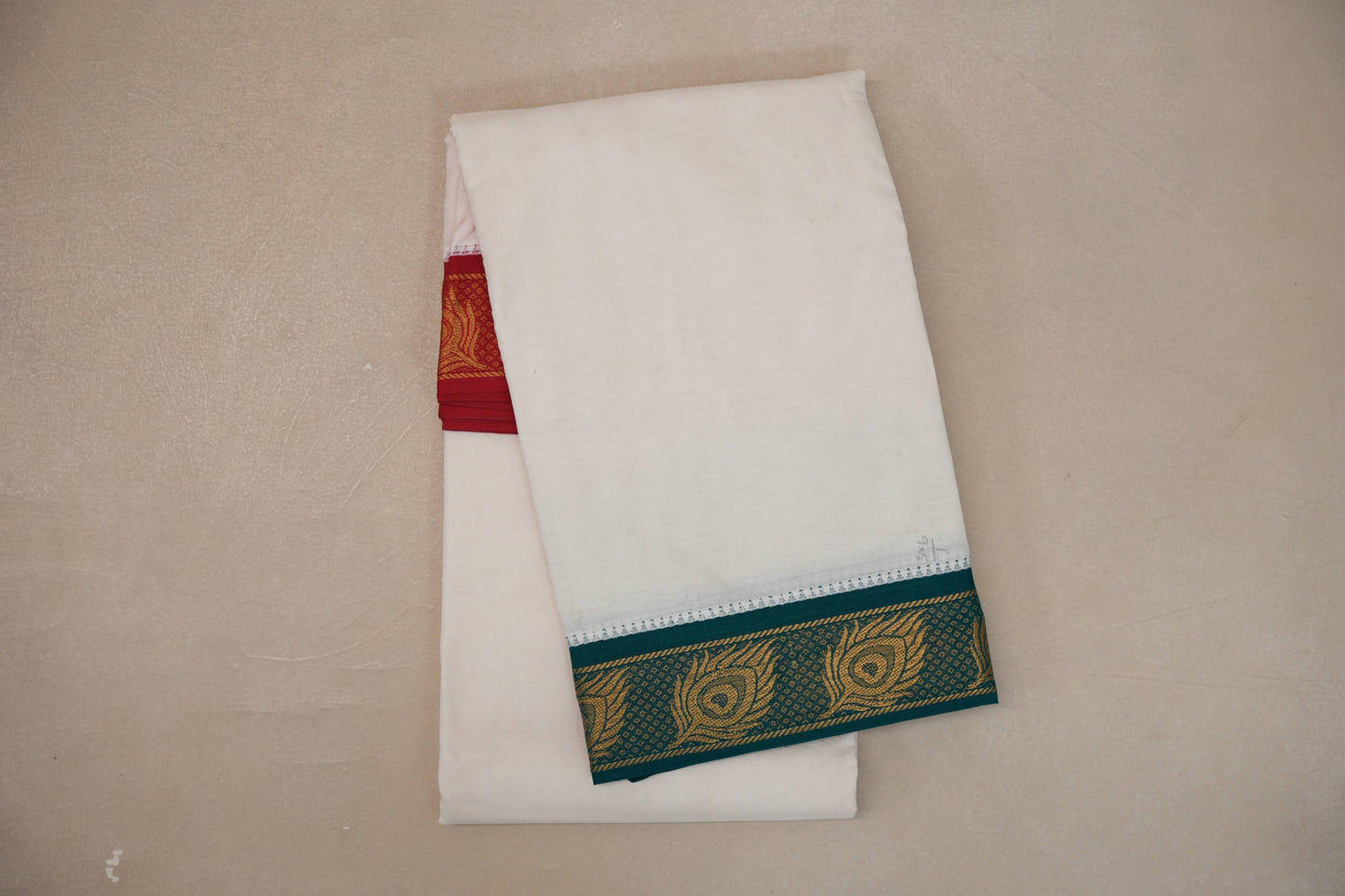 9 Mulam Cotton Muhurtham Dhoti with 5 Mulam Angavastram DH108