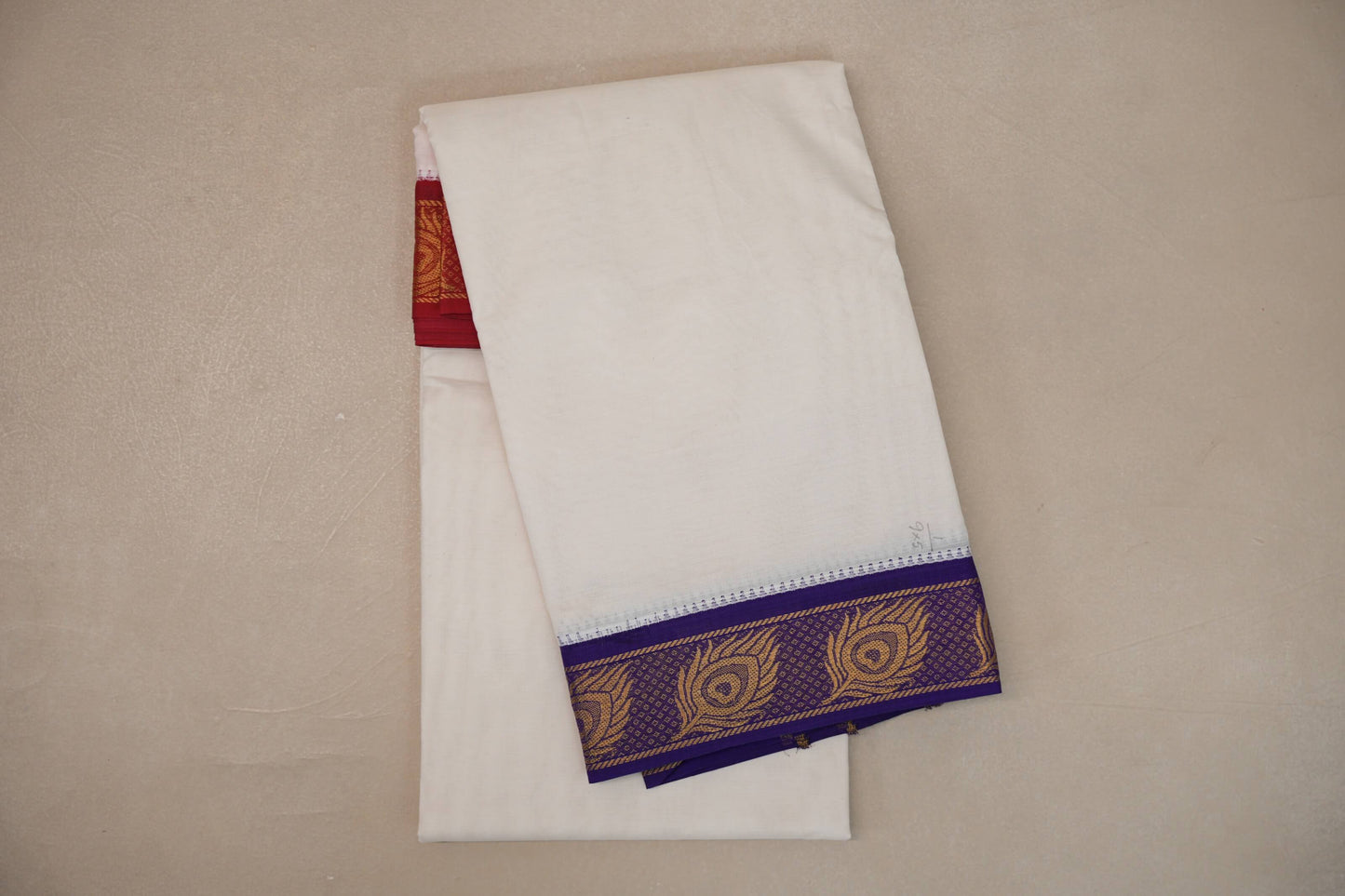 9 Mulam Cotton Muhurtham Dhoti with 5 Mulam Angavastram DH109