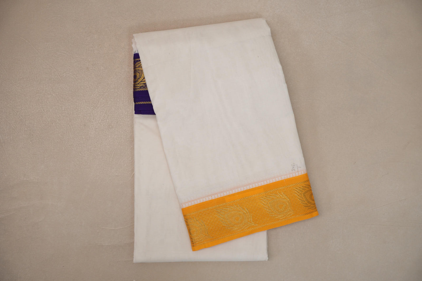 9 Mulam Cotton Muhurtham Dhoti with 5 Mulam Angavastram DH112