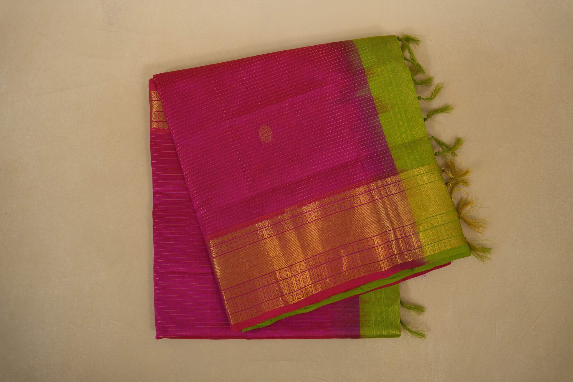 Pink Vaira Oosi Silk Cotton Saree