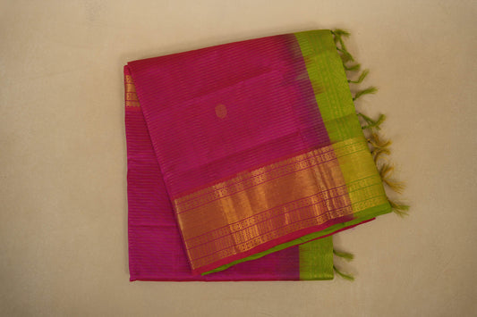 Pink Vaira Oosi Silk Cotton Saree