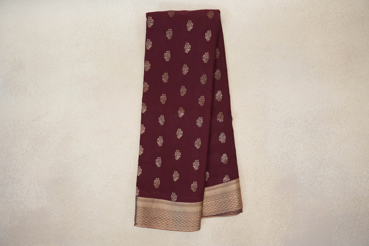 Online Wine Maroon Mysore Silk Saree