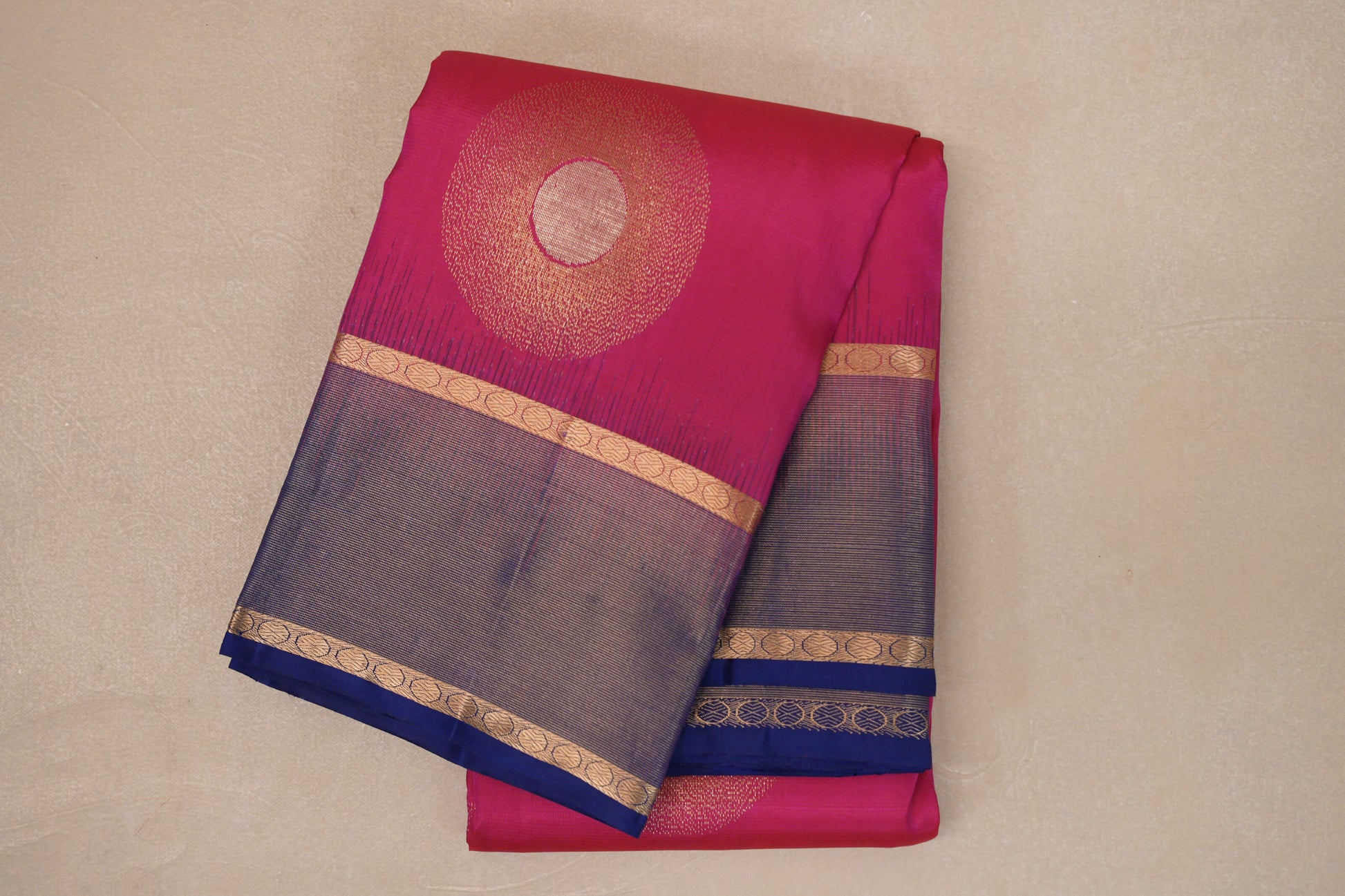 Bright Rani Pink Light Weight Kanjivaram Silk Saree